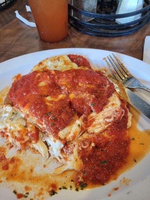 Stuffed eggplant.